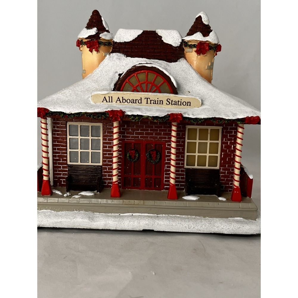 Hawthorne Village Campbell's Train Station Lighted Village w Box COA Campbell's